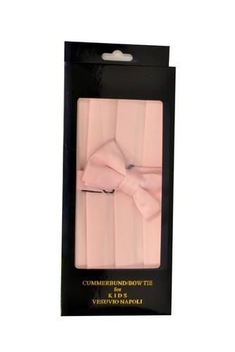 Boys Pink Cummerbund and Bow Tie Set-Boys Cummerbund-ABC Fashion