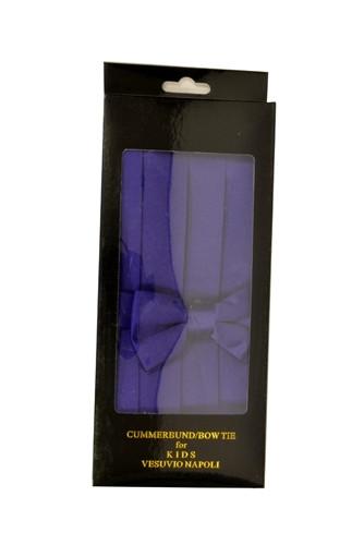 Boys Purple Cummerbund and Bow Tie Set-Boys Cummerbund-ABC Fashion