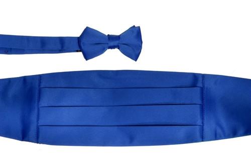 Boys Royal Blue Cummerbund and Bow Tie Set-Boys Cummerbund-ABC Fashion