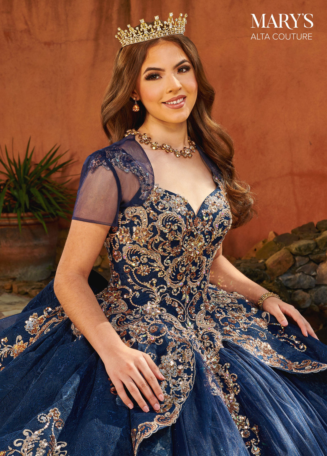 Cap Sleeves Quinceanera Dress by Alta Couture MQ3093