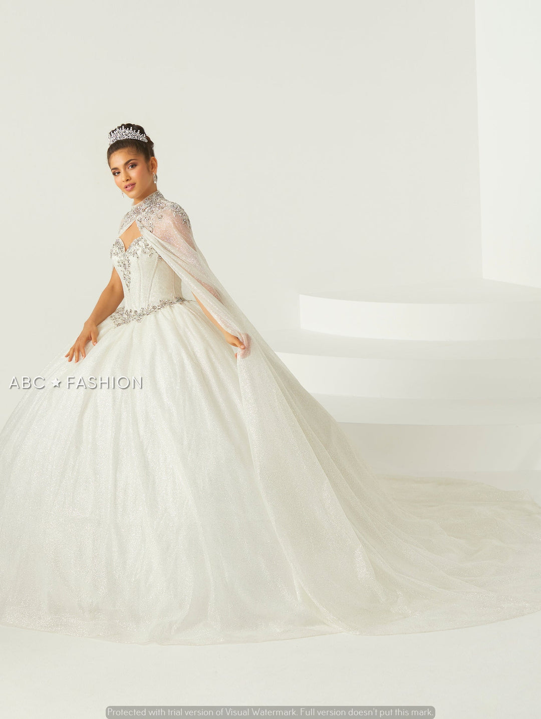 Cape Quinceanera Dress by House of Wu 26001