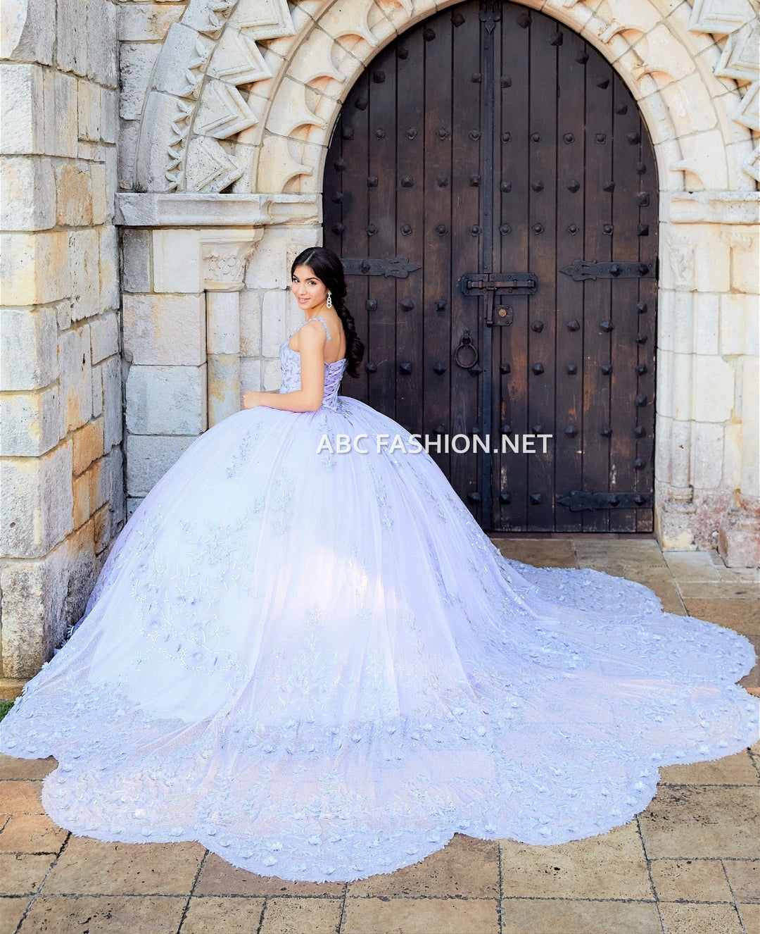 Cape Quinceanera Dress by House of Wu 26040C