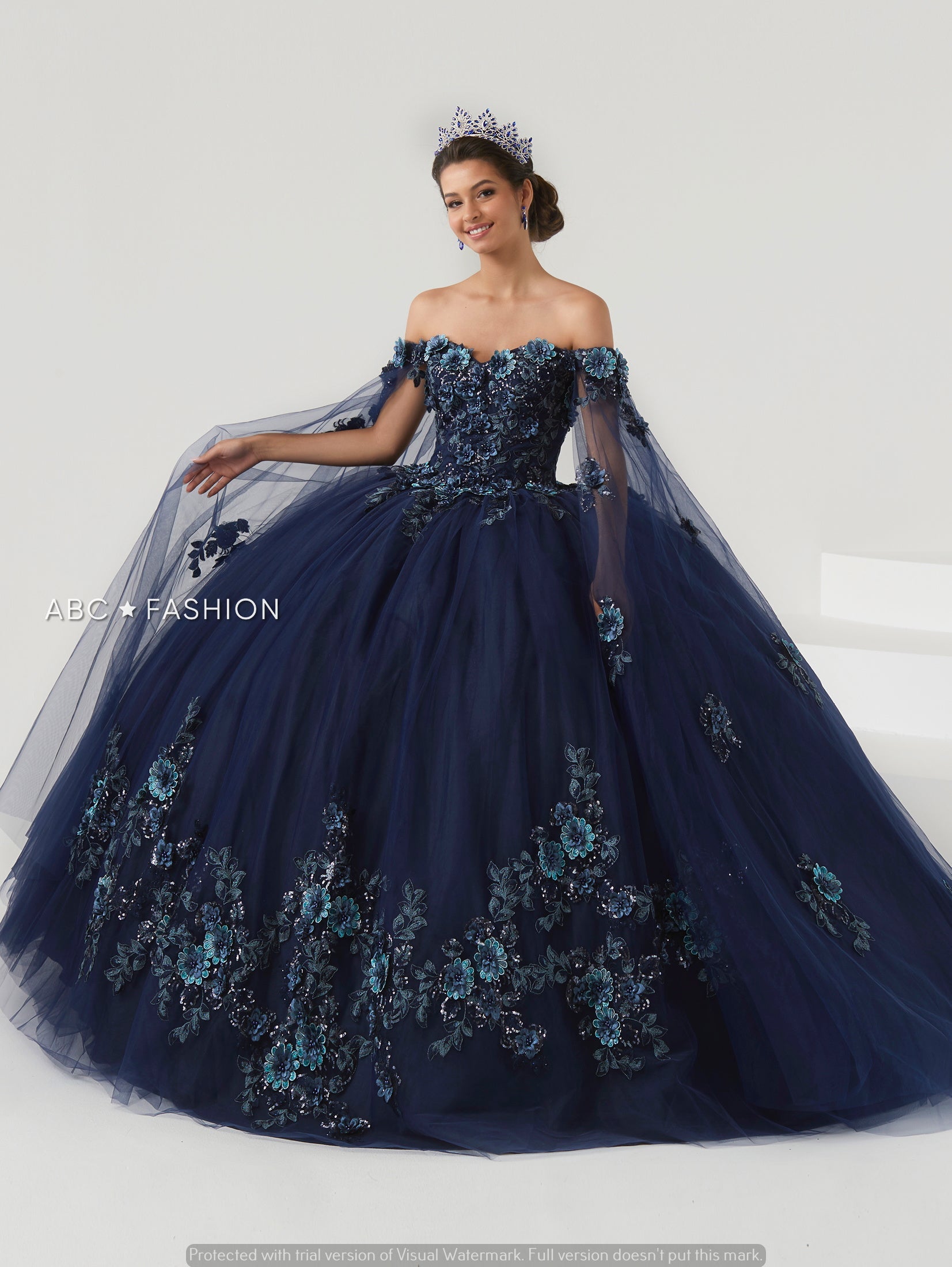 navy blue quince dress with sleeves Navy Satin 15 Dress With Sleeves
