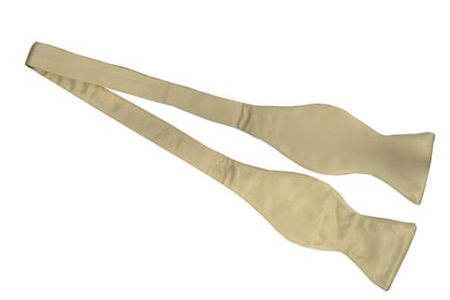 Cream Silk Self Tie Bow Ties-Men's Bow Ties-ABC Fashion