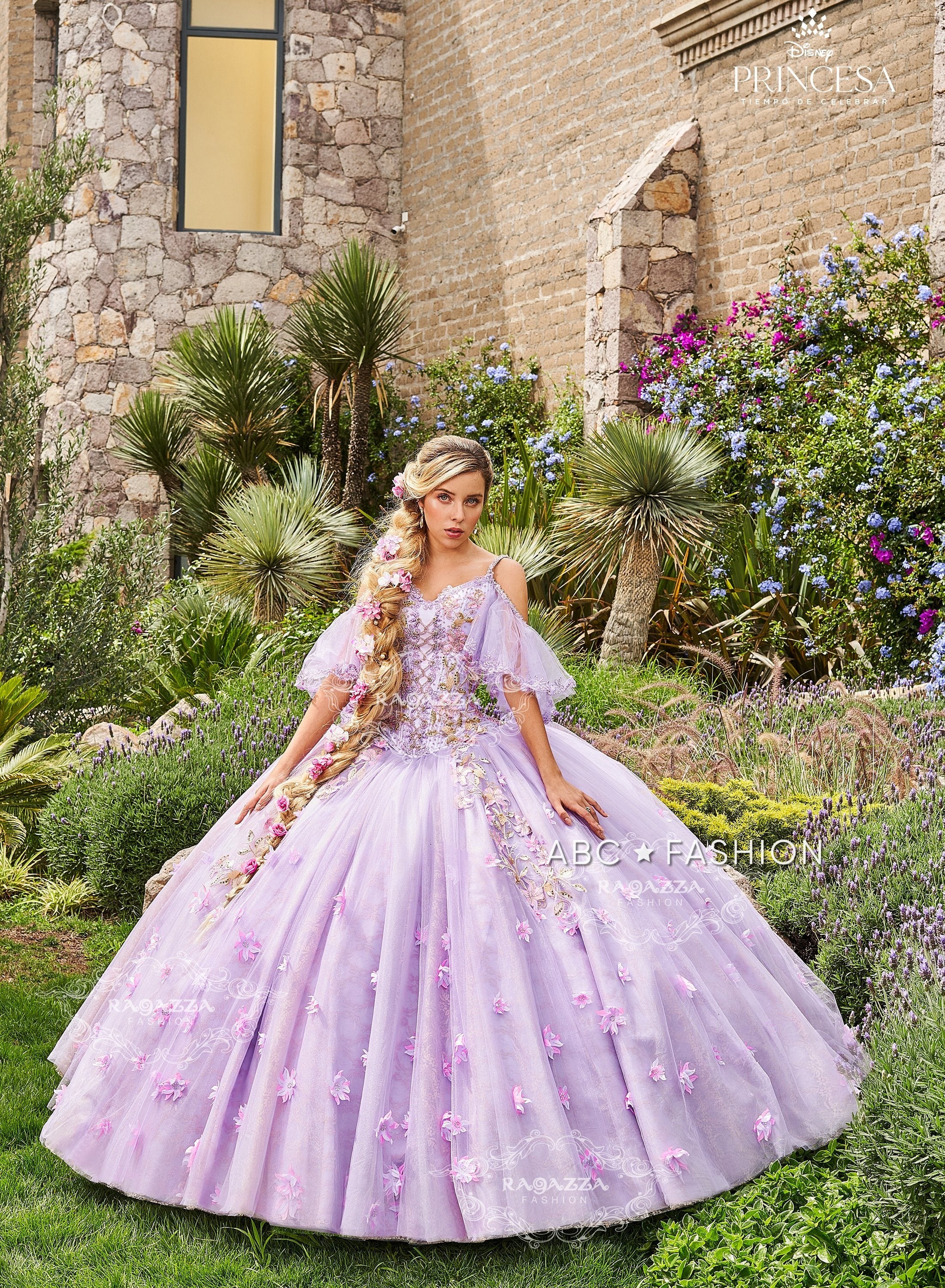 Beaded Lilac Quinceanera Dress by Ragazza D64-564 3 / Lilac Beaded Lilac Quinceanera Dress by Ragazza D64-564 3 / Lilac