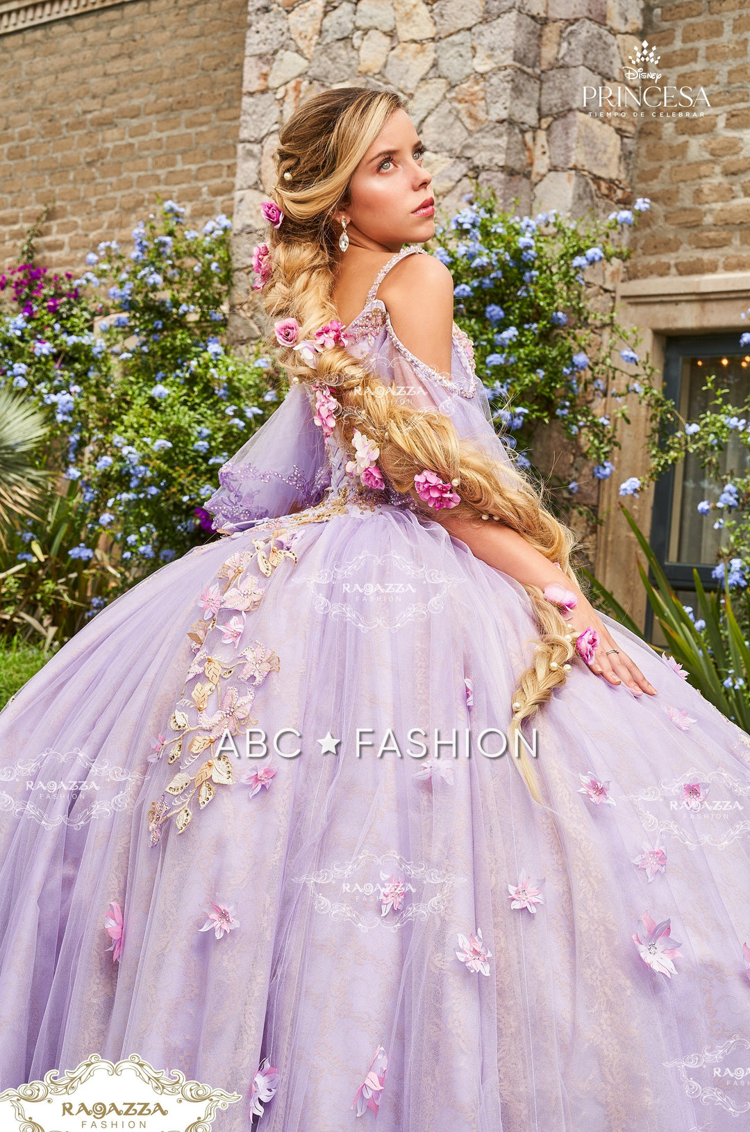 Beaded Lilac Quinceanera Dress by Ragazza D64-564