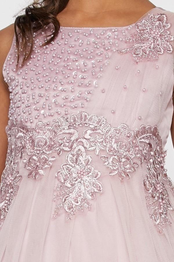 Embellished Girls Sleeveless Tulle Dress by Cinderella Couture 5009-Girls Formal Dresses-ABC Fashion