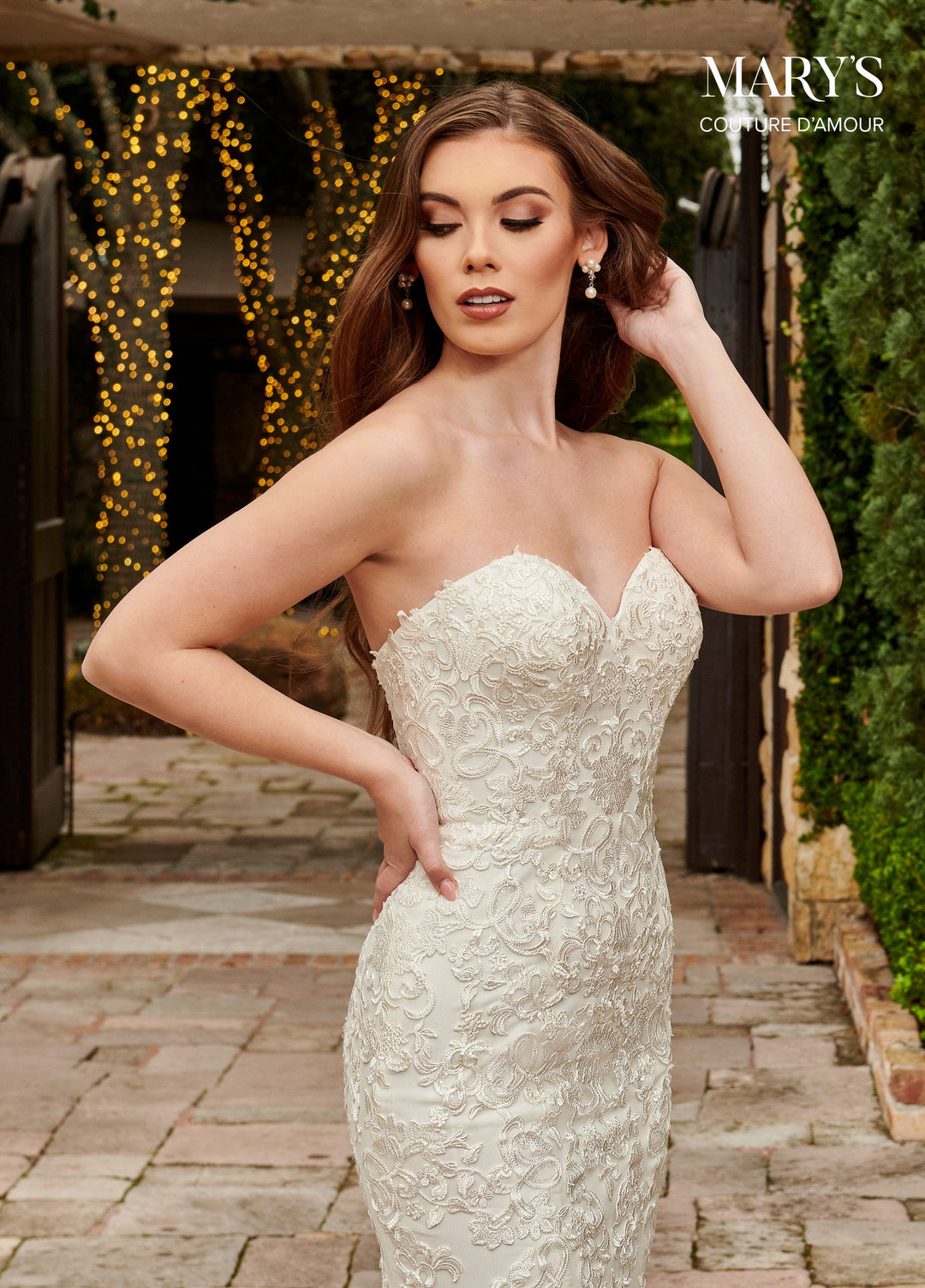 Fitted Cape Bridal Gown by Mary's Bridal MB4113