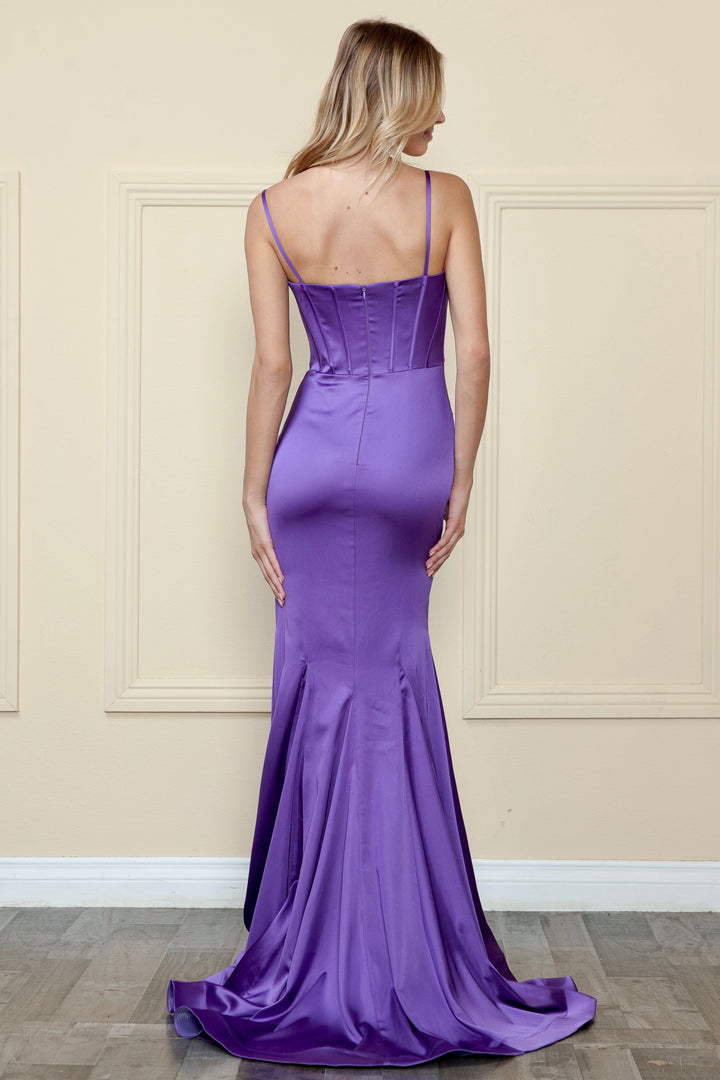 Fitted Sweetheart Corset Gown by Poly USA 9008