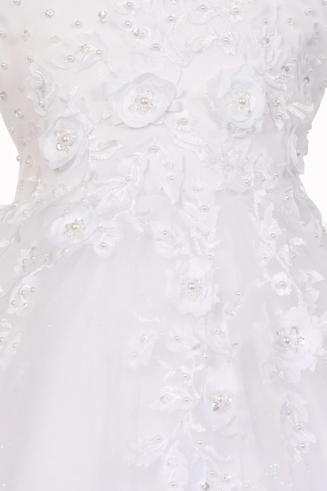Floral Applique Girls Short Sleeve Dress by Cinderella Couture 2013