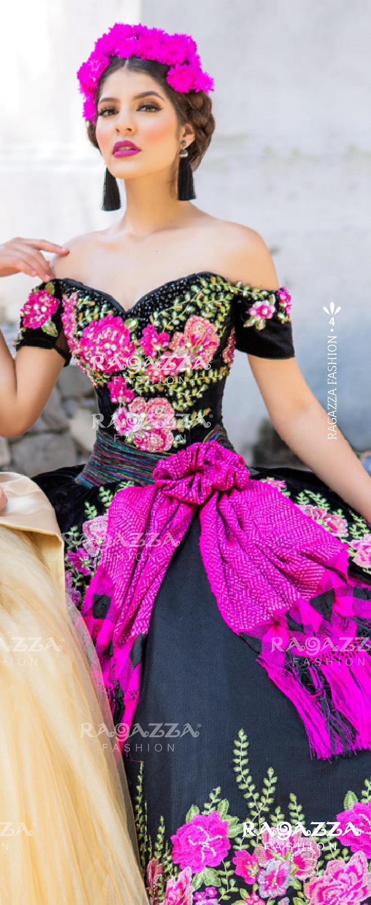 Floral Charro Quinceanera Dress by Ragazza Fashion MV15-115-Quinceanera Dresses-ABC Fashion