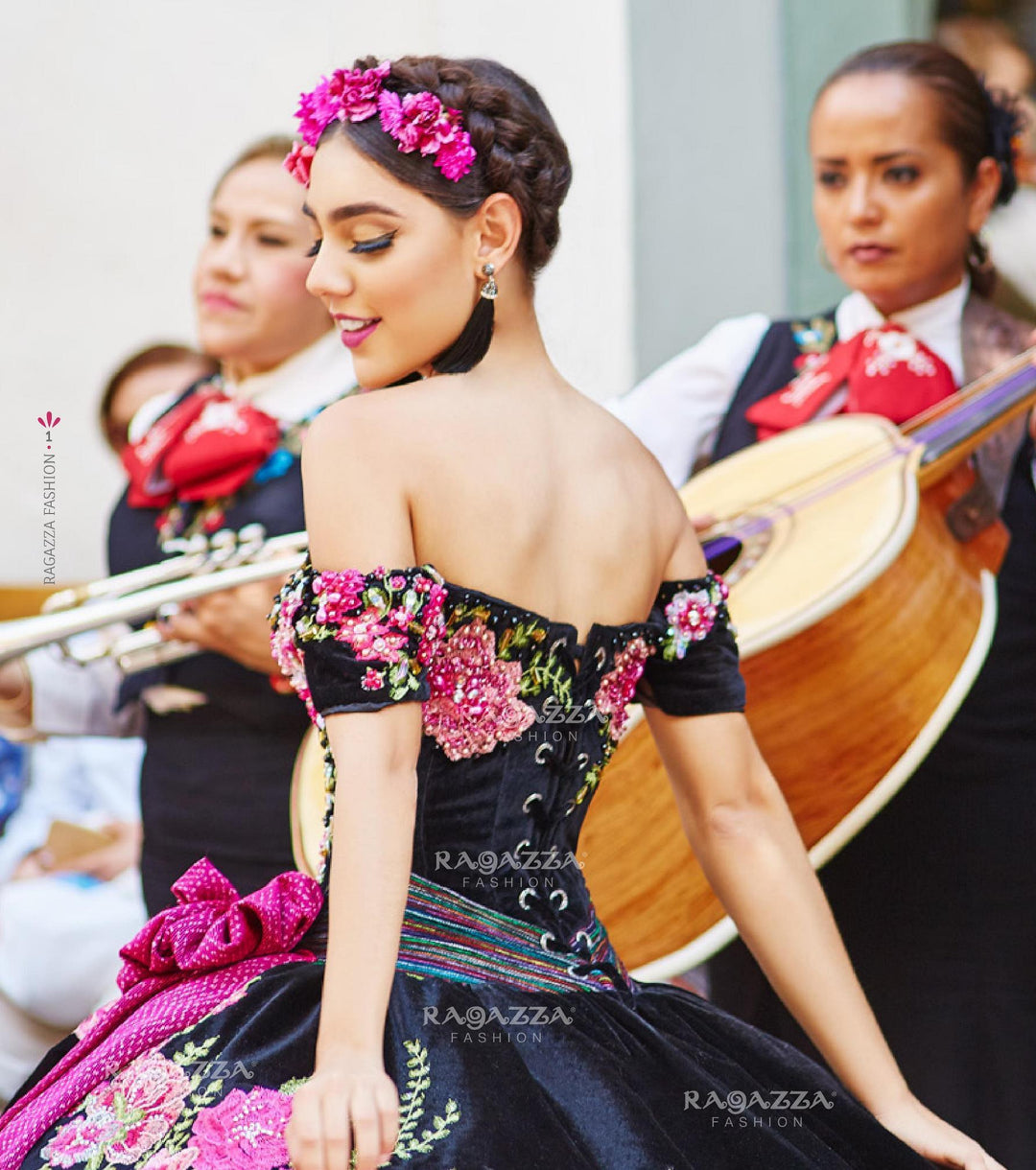 Floral Charro Quinceanera Dress by Ragazza Fashion MV15-115-Quinceanera Dresses-ABC Fashion