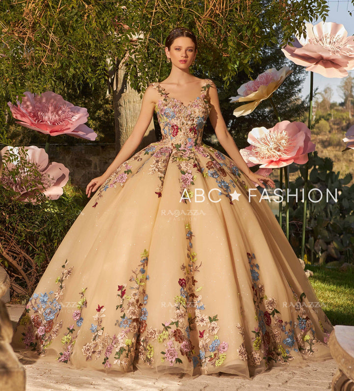 Floral Embroidered Quinceanera Dress by Ragazza EV37-637