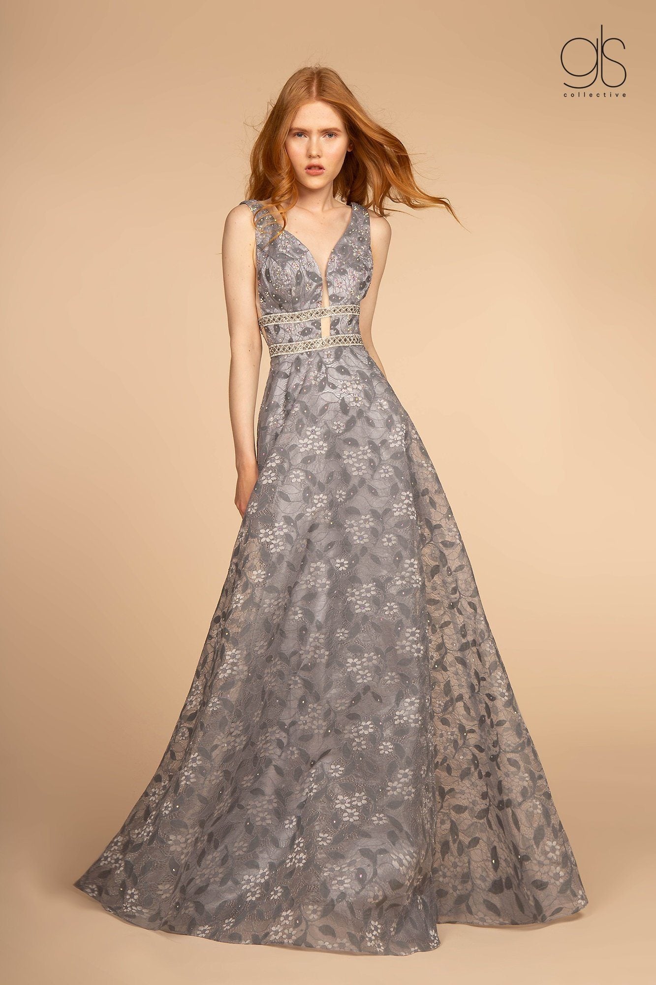 Elizabeth K GL2580 Prom Dress - Dark-Grey | NewYorkDress Elizabeth K GL2580 Prom Dress - Dark-Grey | NewYorkDress