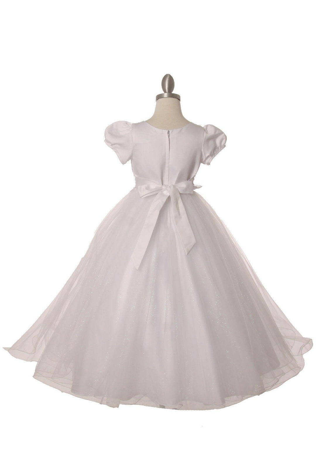 Girls Beaded Lace Short Sleeve Dress by Cinderella Couture 2011