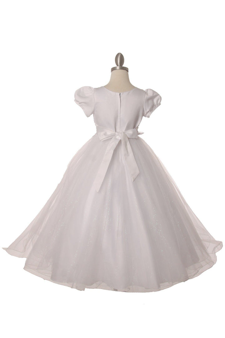 Girls Beaded Lace Short Sleeve Dress by Cinderella Couture 2011