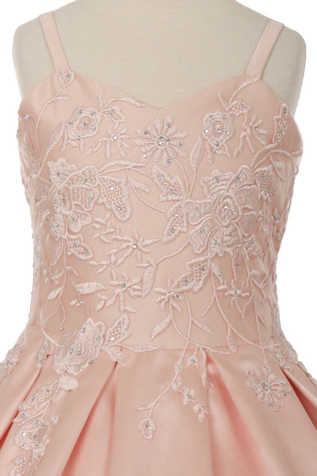 Girls Embroidered Satin Ball Gown by Cinderella Couture 8009-Girls Formal Dresses-ABC Fashion