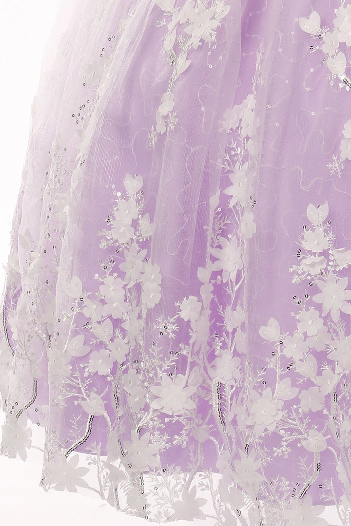 Girls Floral Applique Gown by Cinderella Couture 5108