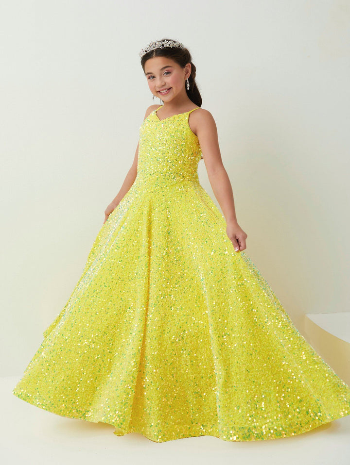 Girls Long Iridescent Sequin Dress by Tiffany Princess 13625