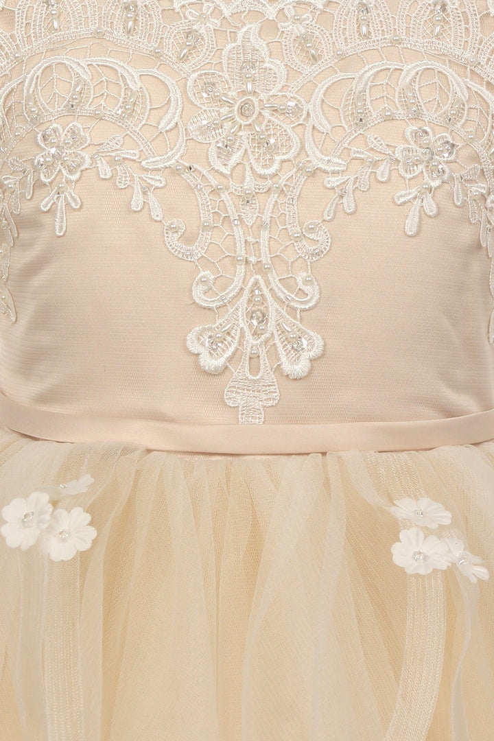Girls Off Shoulder Lace Dress by Cinderella Couture 5091