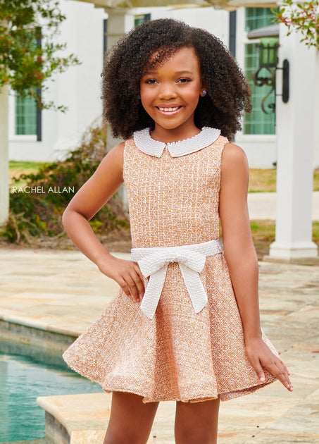 Orange shop tweed dress