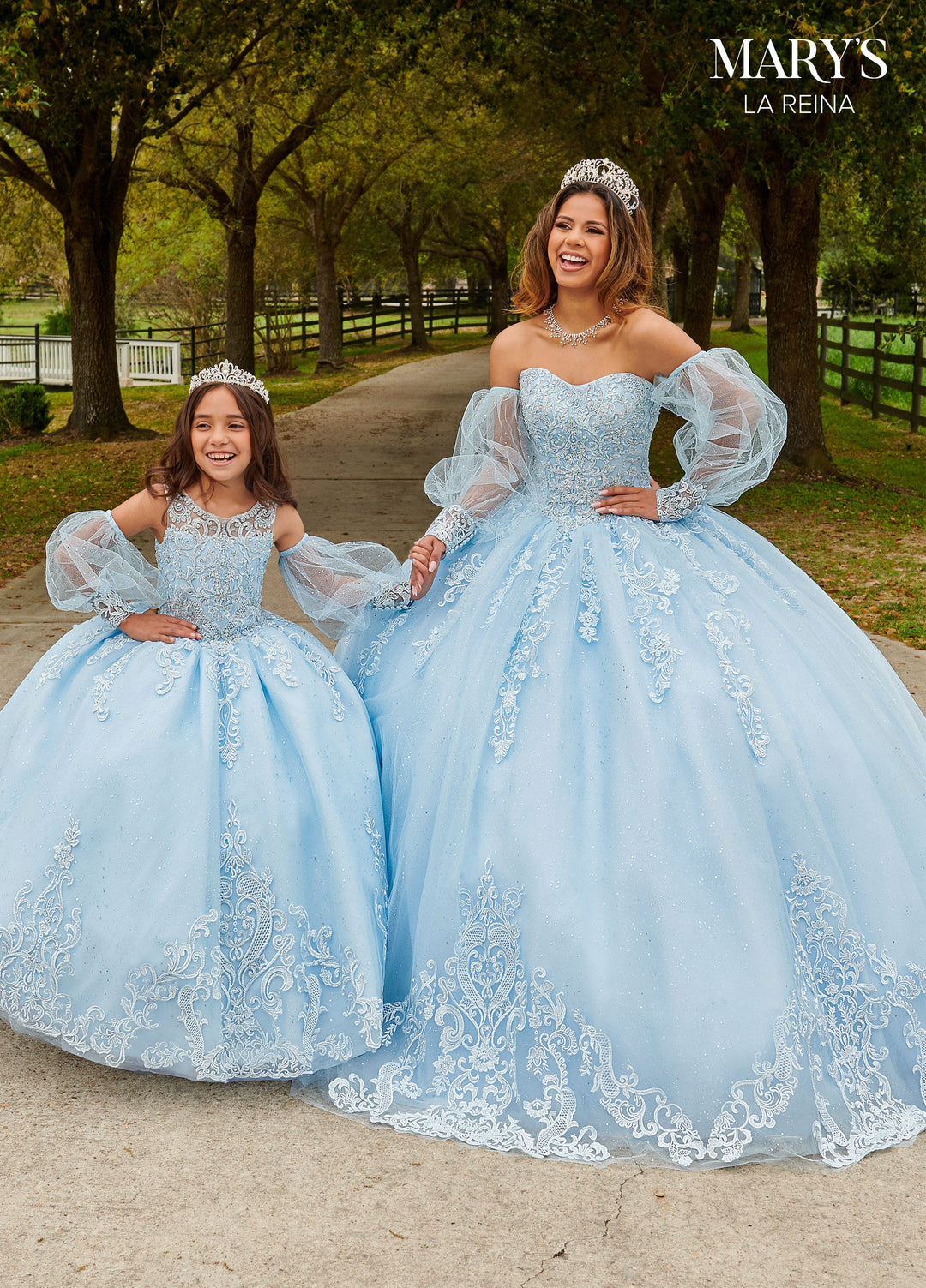 Girls Puff Sleeves Gown by Mary's Bridal MQ4035