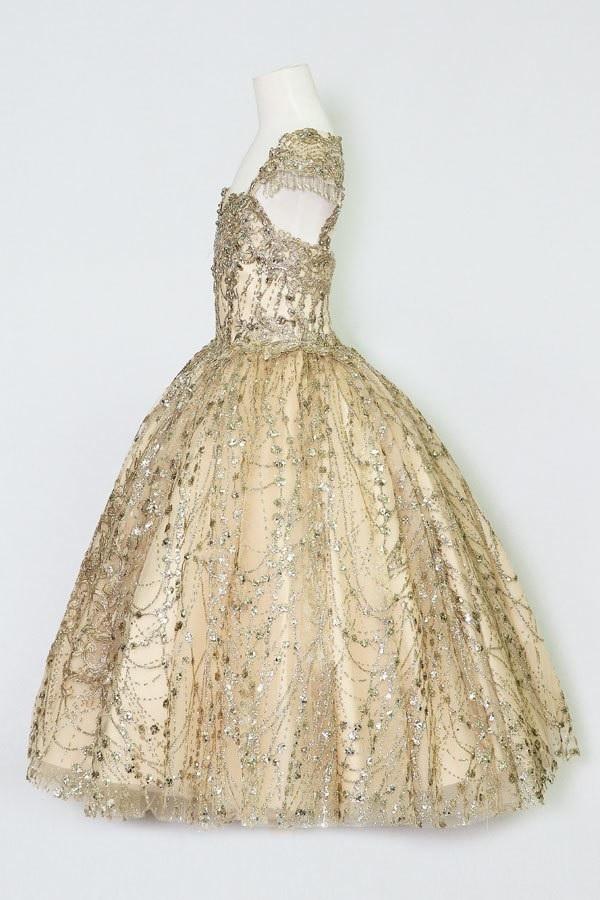 Girls Glitter Cap Sleeve Ball Gown by Calla KY226