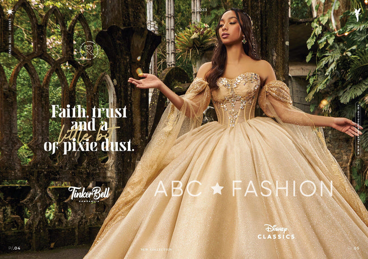 Glitter Cape Sleeve Quinceanera Dress by Ragazza EV28-628