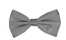 Gray Bow Ties with Matching Pocket Squares-Men's Bow Ties-ABC Fashion