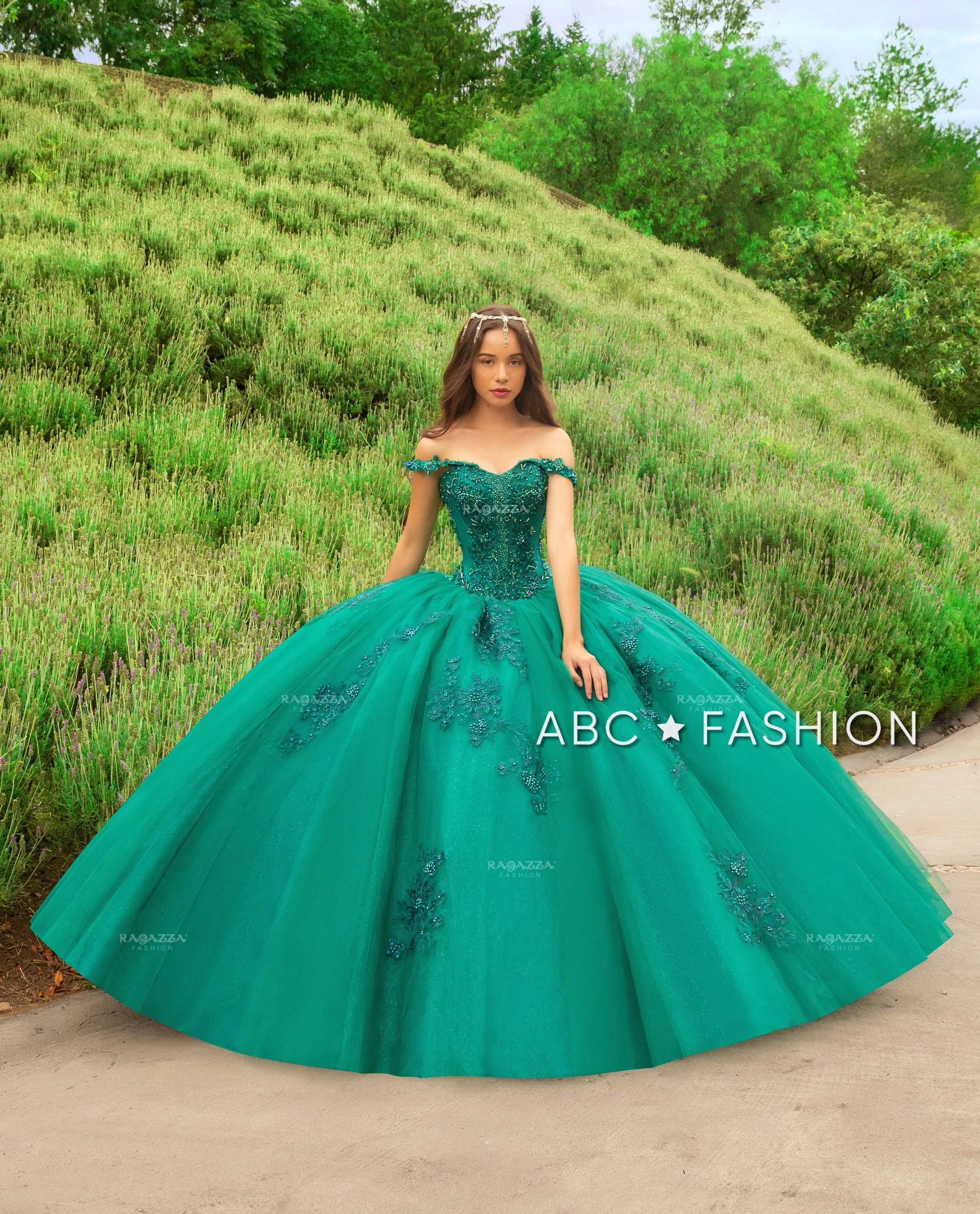 Green Quinceanera Dress by Ragazza DV54-554 – ABC Fashion