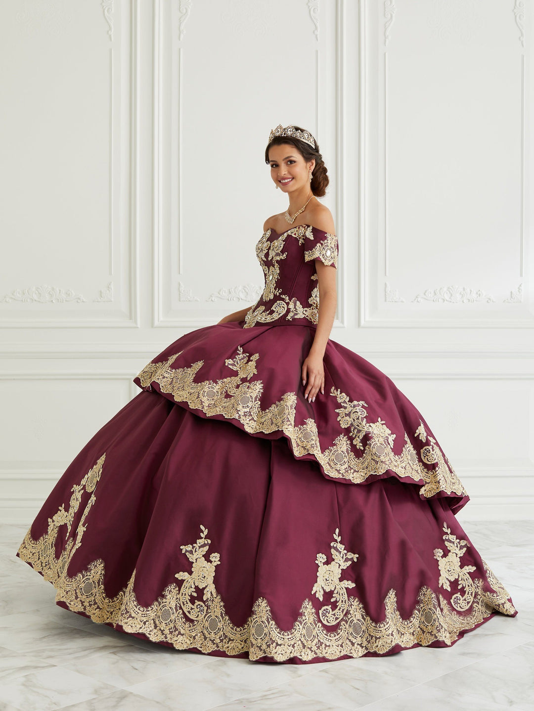 High Low Quinceanera Dress by LA Glitter 24094