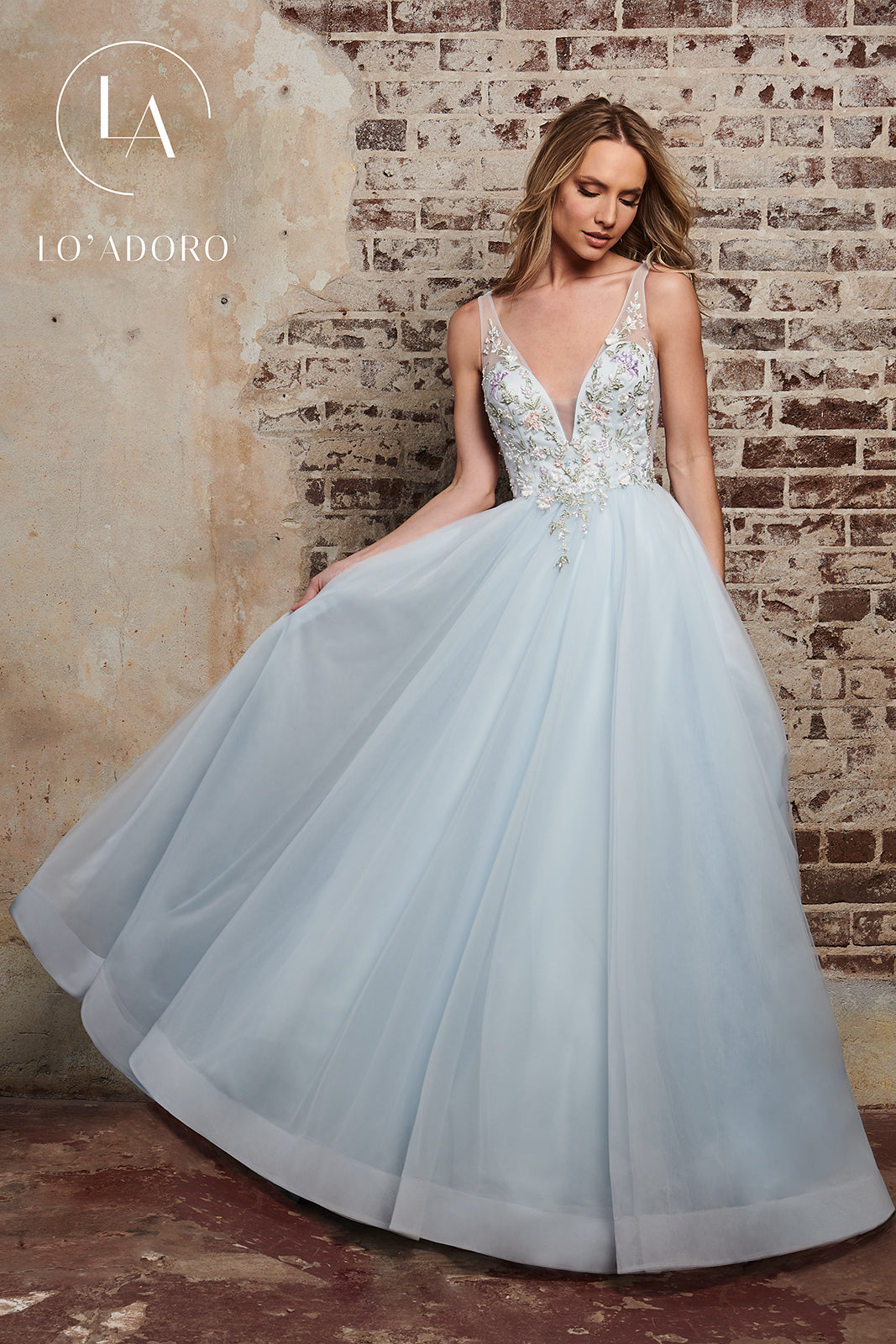 Illusion V-Neck A-Line Bridal Dress by Mary's Bridal M645 Illusion V-Neck A-Line Bridal Dress by Mary's Bridal M645