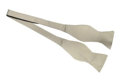 Ivory Silk Self Tie Bow Ties-Men's Bow Ties-ABC Fashion
