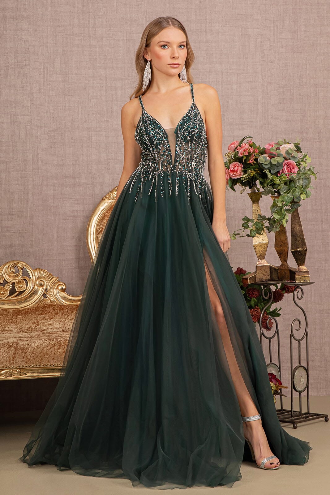 strapless open back dress Beautiful Light Purple Tulle Dress, White Lace and Lavender Prom Dress –  Cutedressy