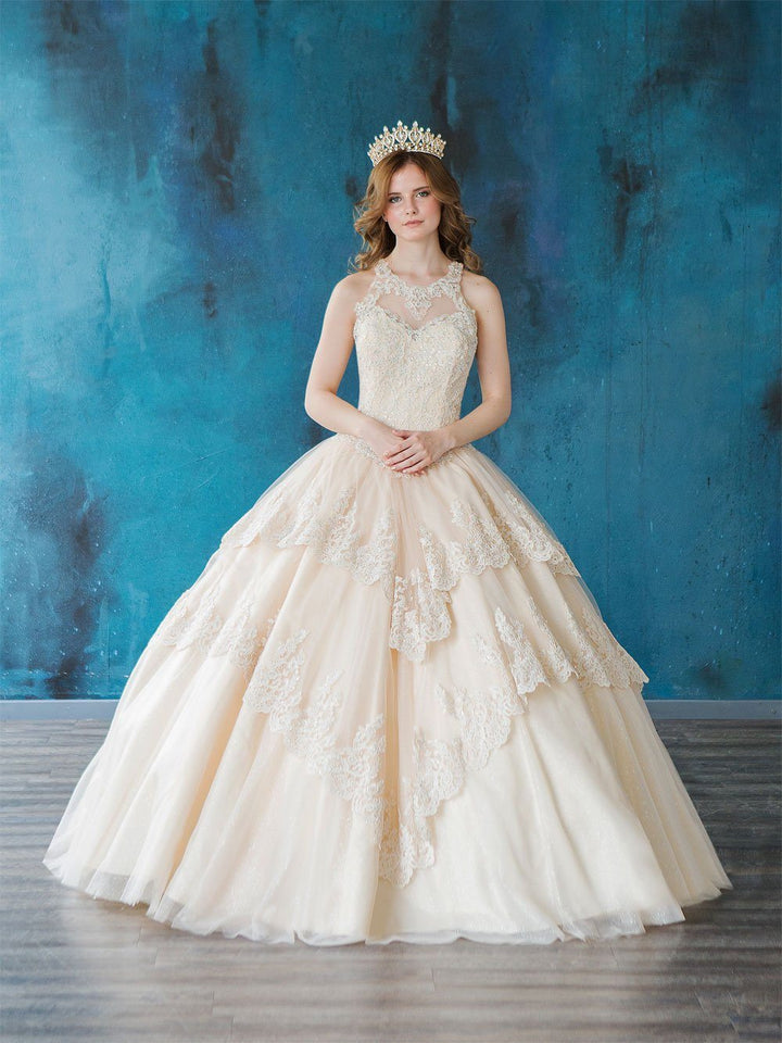 Lace Applique Quinceanera Dress by Calla KY75208