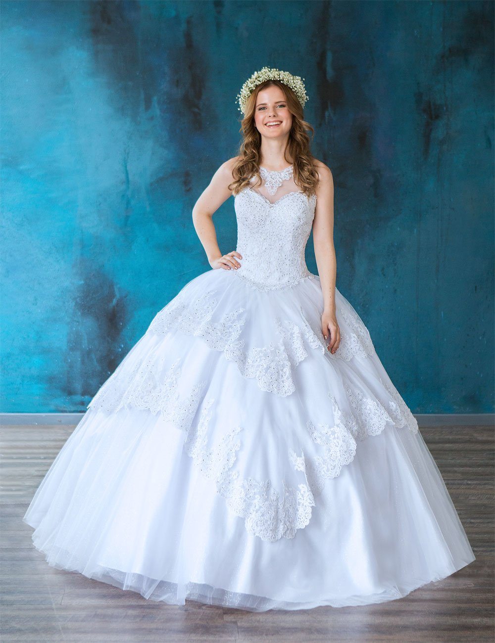 Lace Applique Quinceanera Dress by Calla KY75208X