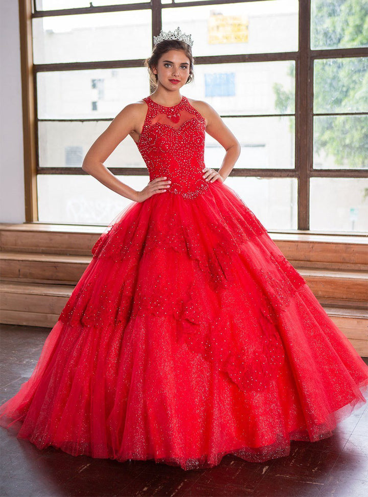 Lace Applique Illusion Quinceanera Dress by Calla KY75208X-Quinceanera Dresses-ABC Fashion