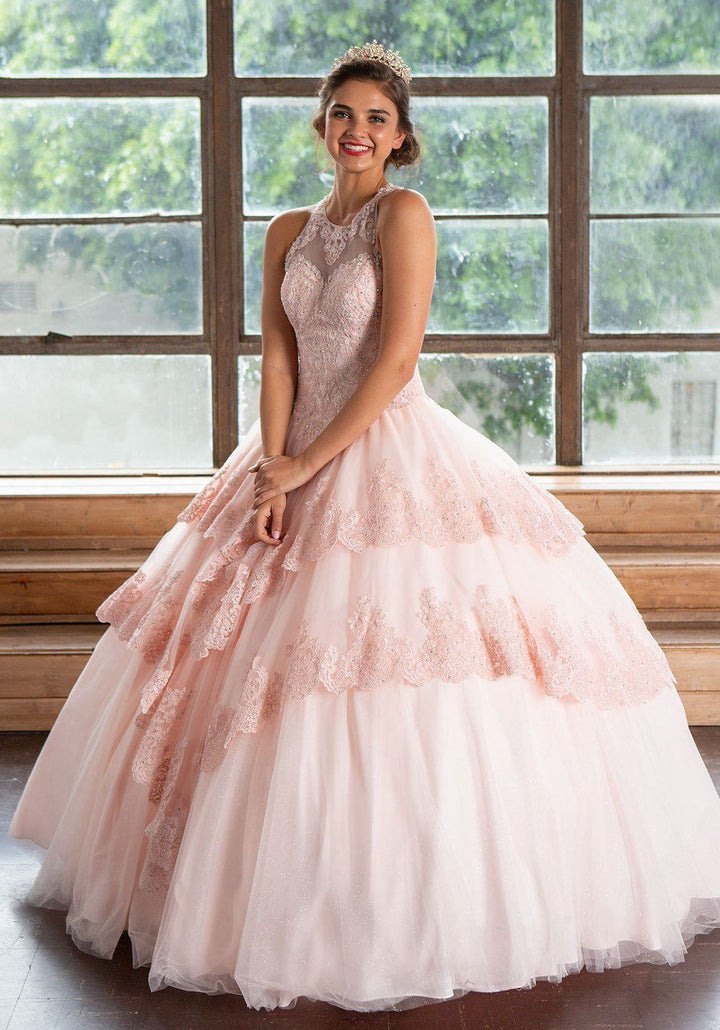 Lace Applique Illusion Quinceanera Dress by Calla KY75208X-Quinceanera Dresses-ABC Fashion