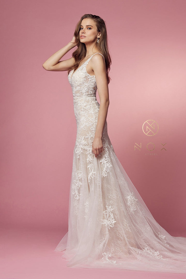 Lace Wedding Mermaid Gown by Nox Anabel H493