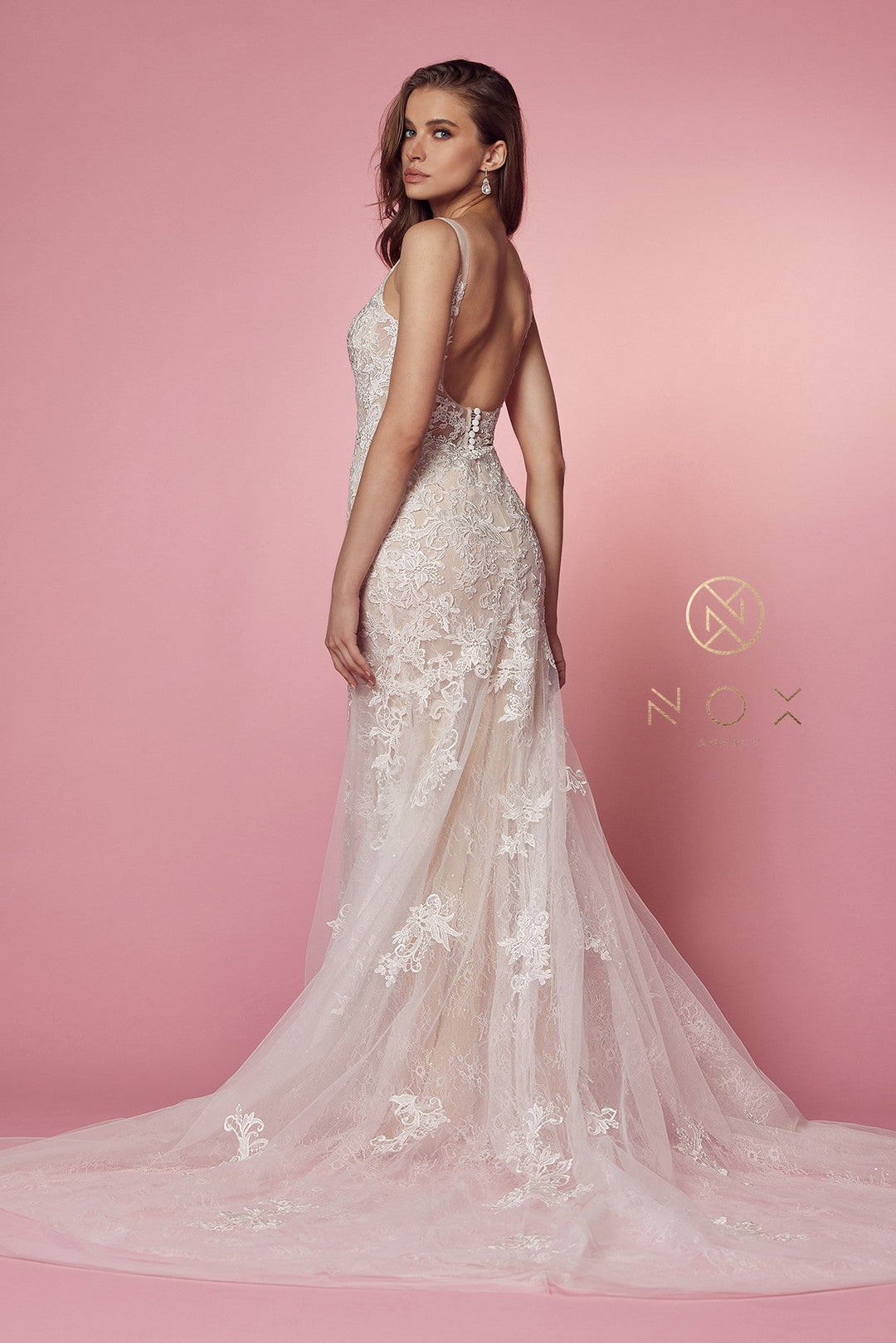 Lace Wedding Mermaid Gown by Nox Anabel H493