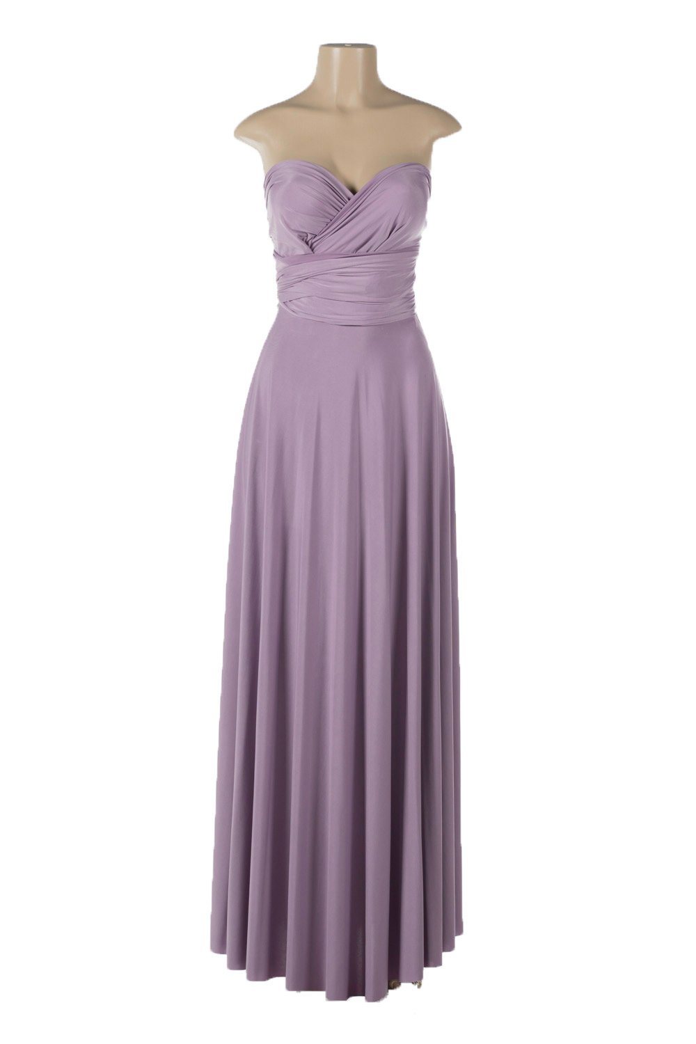Lavender Long Convertible Jersey Dress by Poly USA ABC Fashion Lavender Long Convertible Jersey Dress by Poly USA ABC Fashion