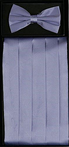 Lavender Silk Satin Cummerbund and Bow Tie Set-Men's Cummerbund-ABC Fashion