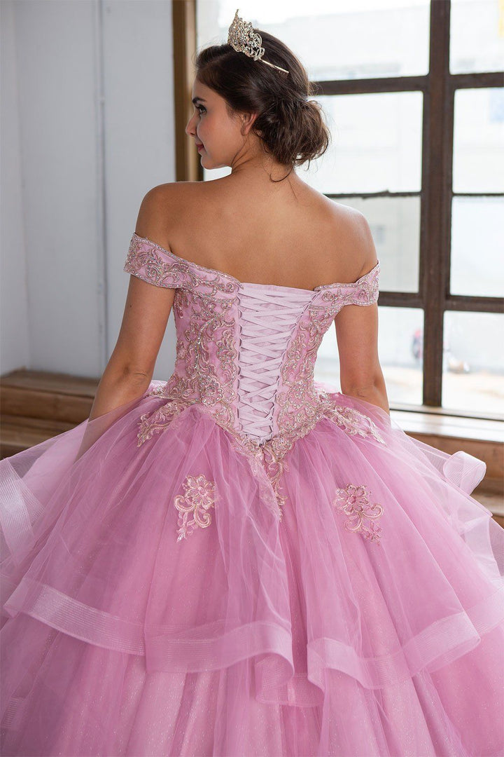 Layered Off Shoulder Quinceanera Dress by Calla KY018383X