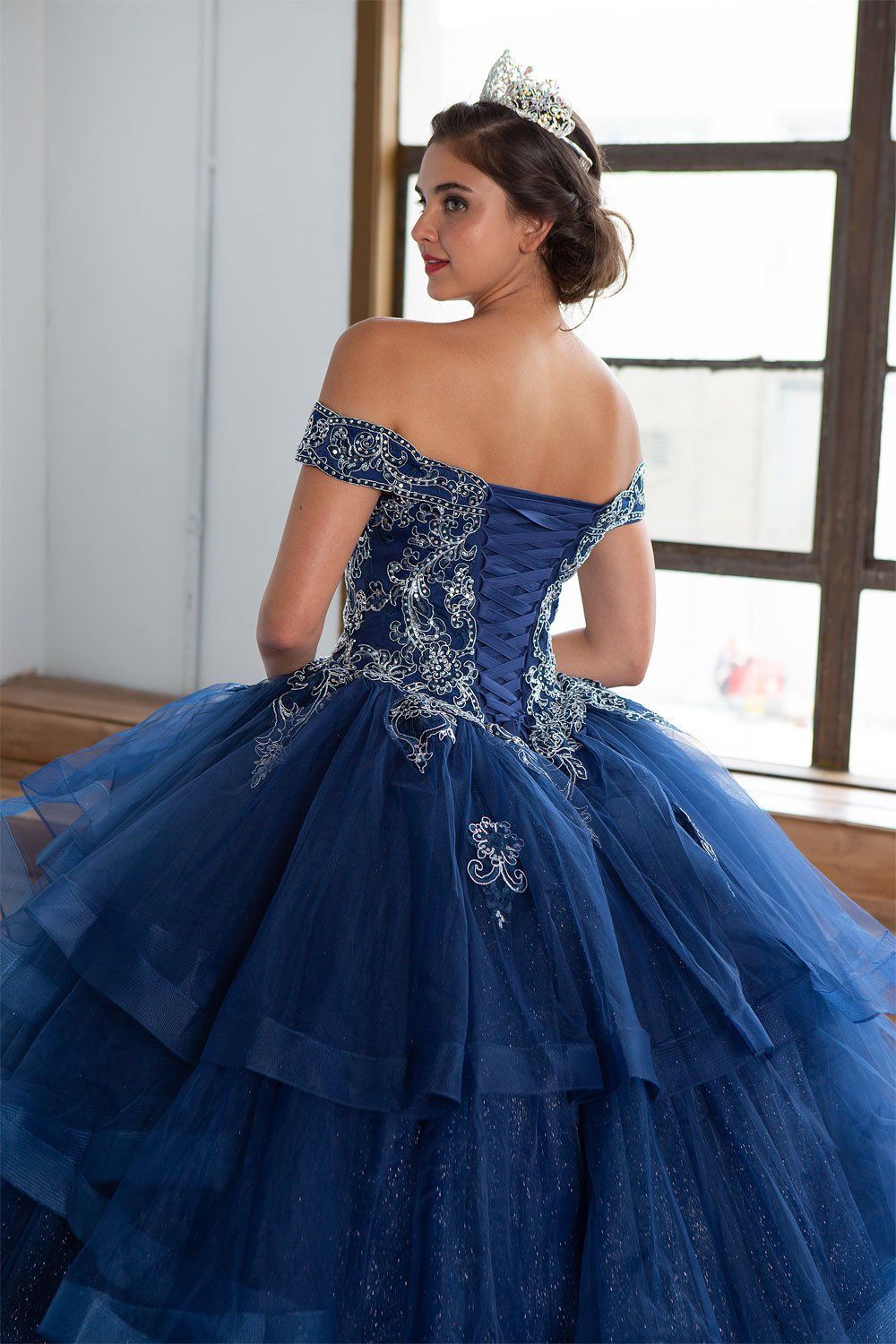 Layered Off Shoulder Glitter Quinceanera Dress by Calla KY018383X-Quinceanera Dresses-ABC Fashion