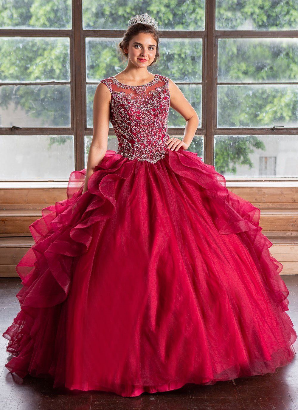 Layered Sleeveless Illusion Quinceanera Dress by Calla KY79288X-Quinceanera Dresses-ABC Fashion