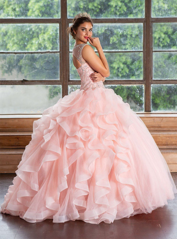 Layered Sleeveless Illusion Quinceanera Dress by Calla KY79288X-Quinceanera Dresses-ABC Fashion