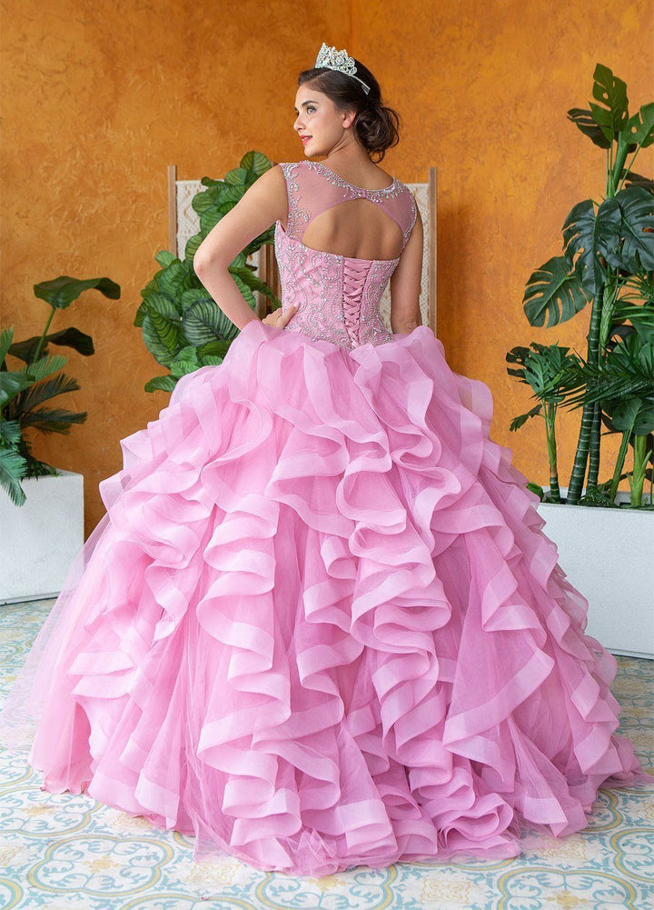 Layered Sleeveless Illusion Quinceanera Dress by Calla KY79288X-Quinceanera Dresses-ABC Fashion