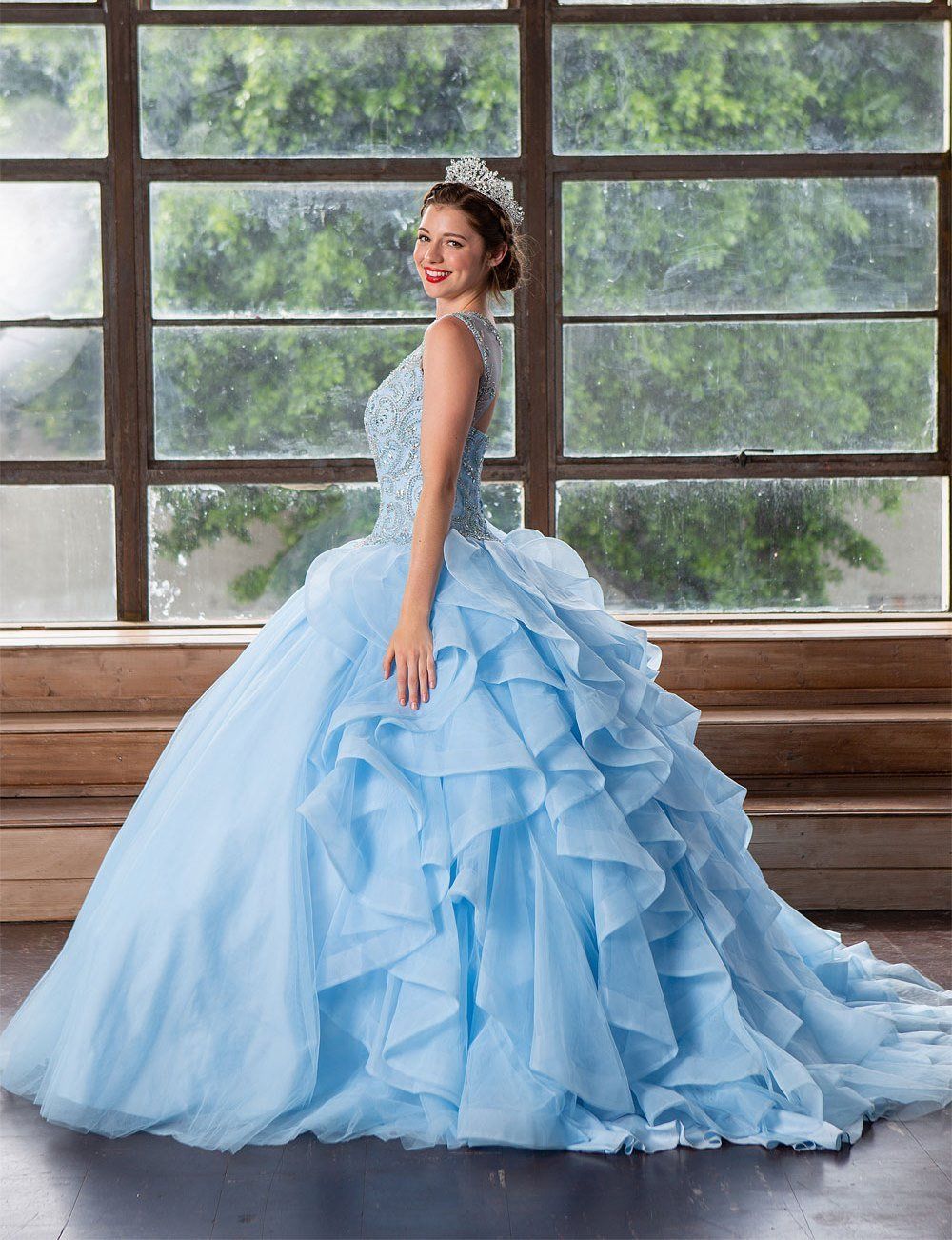 Layered Sleeveless Illusion Quinceanera Dress by Calla KY79288X-Quinceanera Dresses-ABC Fashion