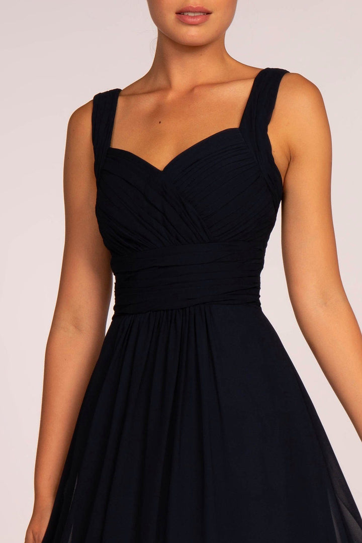 Long Chiffon Dress with Ruched Sweetheart Bodice by Elizabeth K GL2608-Long Formal Dresses-ABC Fashion