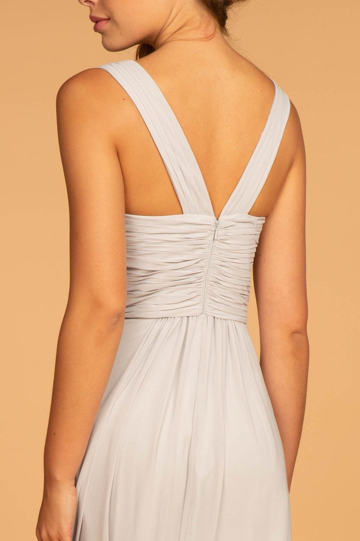 Long Chiffon Dress with Ruched Sweetheart Bodice by Elizabeth K GL2608-Long Formal Dresses-ABC Fashion